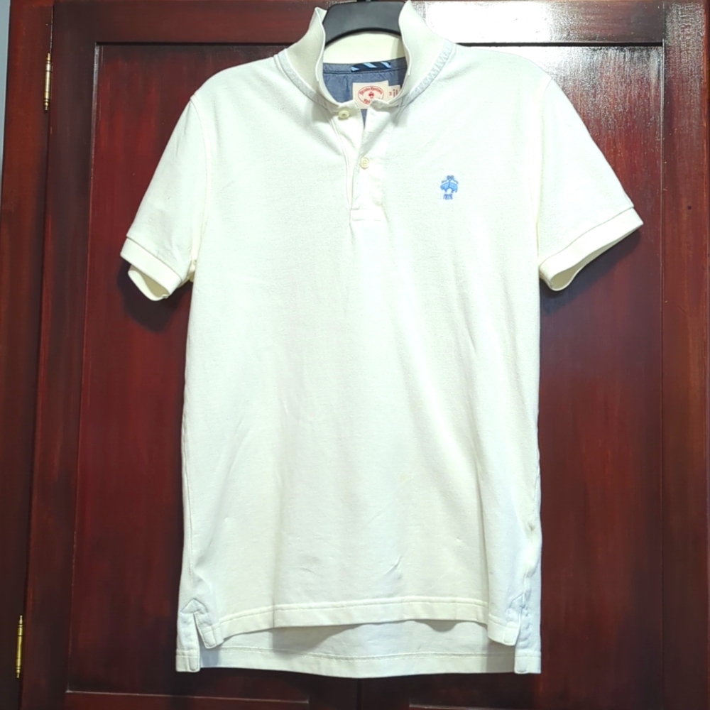 Red Fleece Men's White Polo Shirt